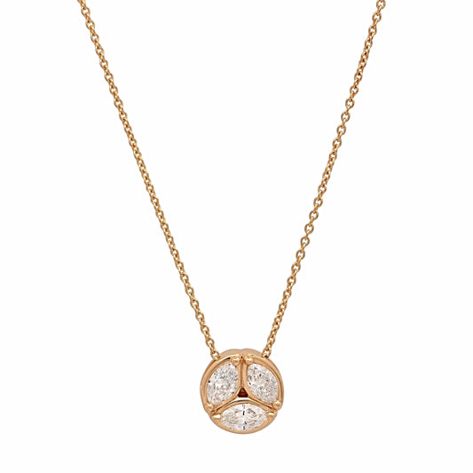 LUCY MALIKA NAVETTE UNITY DIAMOND NECKLACE