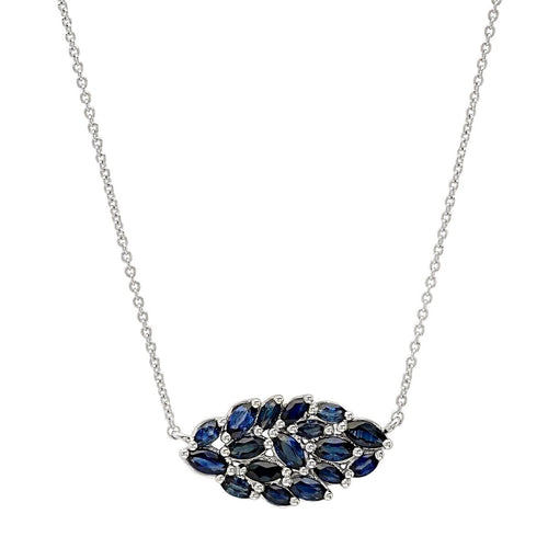 LUCY MALIKA NAVETTE SAPPHIRE NECKLACE