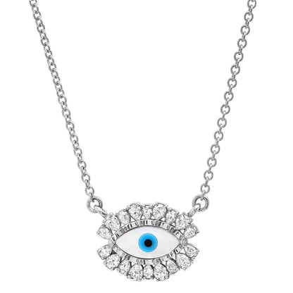 LUCY MALIKA PERLA EVIL EYE NECKLACE