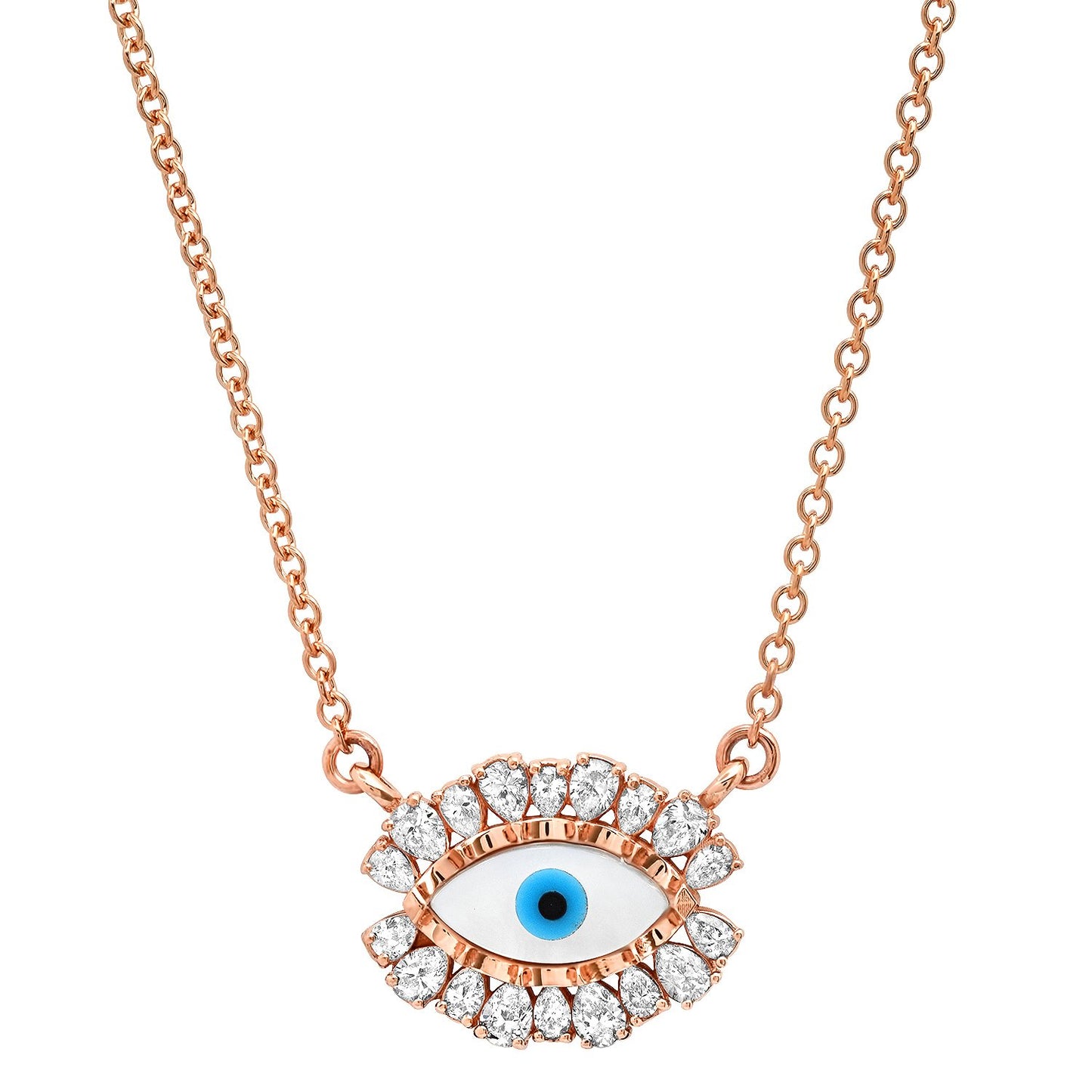 LUCY MALIKA PERLA EVIL EYE NECKLACE