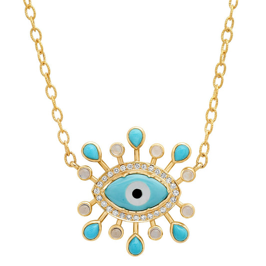 LUCY MALIKA MILLA EVIL EYE NECKLACE