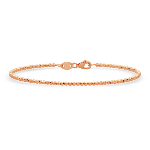 LUCY MALIKA DIAMOND CUT BEAD STACKER BANGLE BRACELET