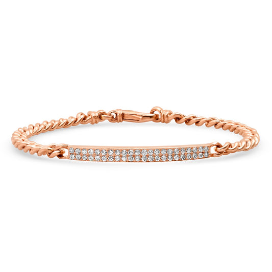LUCY MALIKA PAVE DIAMOND CUBAN LINK TENNIS BRACELET