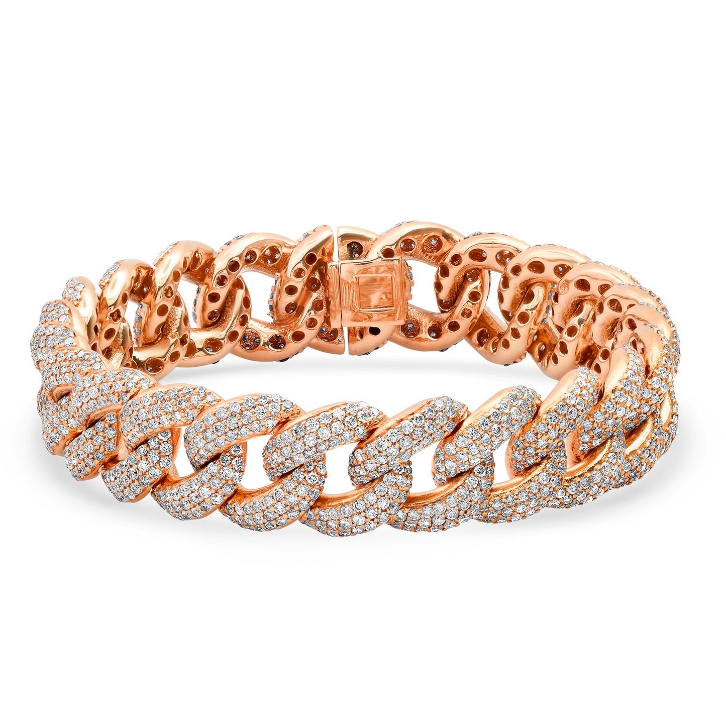 LUCY MALIKA PAVE DIAMOND CUBAN LINK BRACELET
