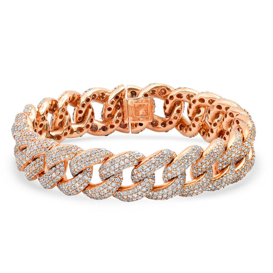 LUCY MALIKA PAVE DIAMOND CUBAN LINK BRACELET