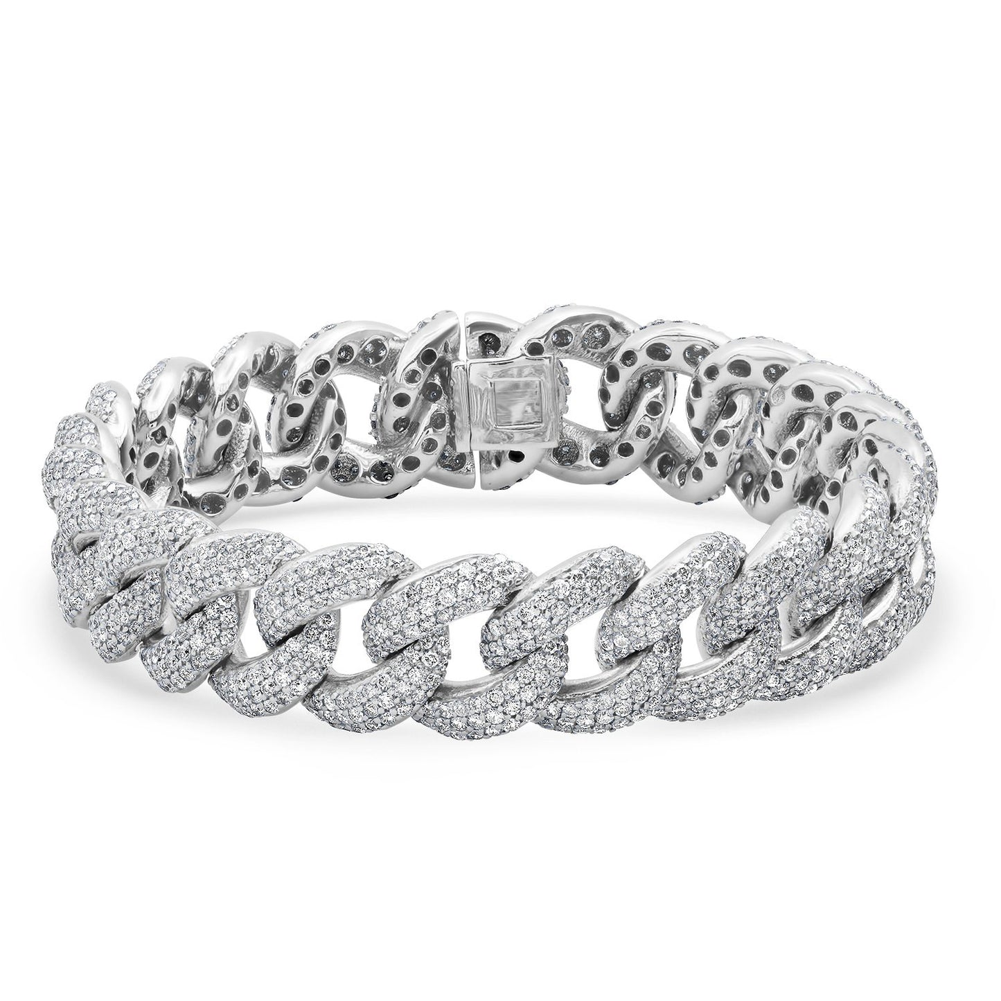LUCY MALIKA PAVE DIAMOND CUBAN LINK BRACELET