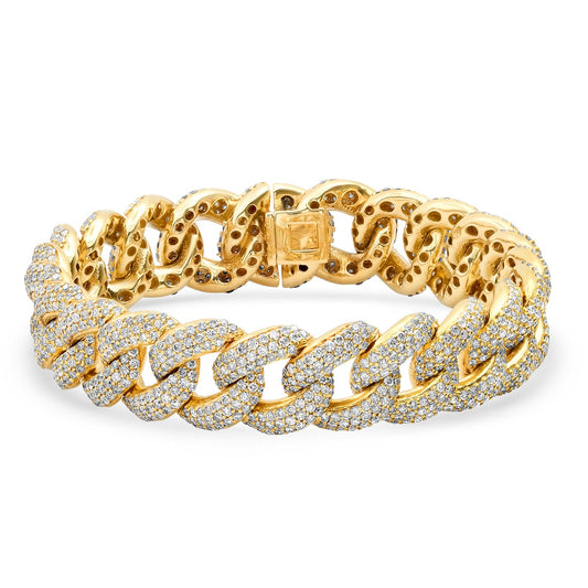 LUCY MALIKA PAVE DIAMOND CUBAN LINK BRACELET