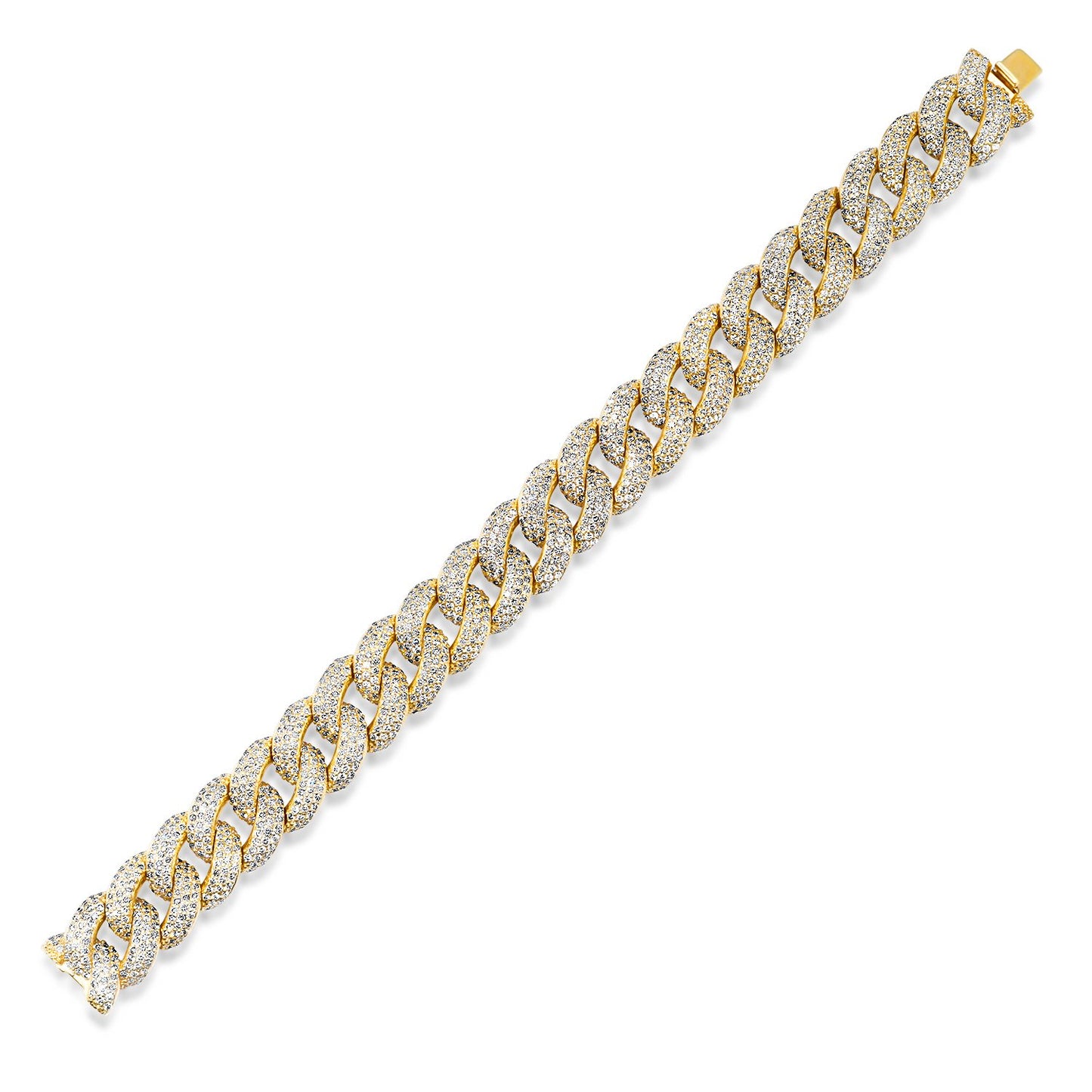 LUCY MALIKA PAVE DIAMOND CUBAN LINK BRACELET