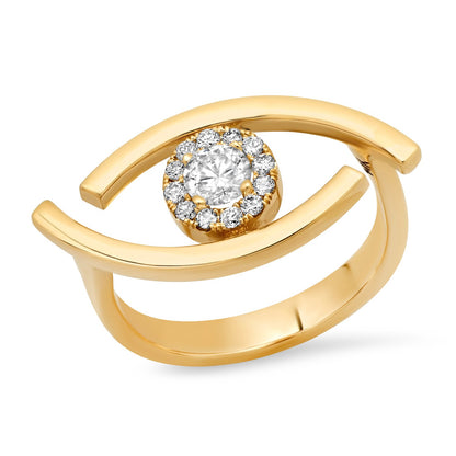 LUCY MALIKA EVIL EYE DIAMOND RING