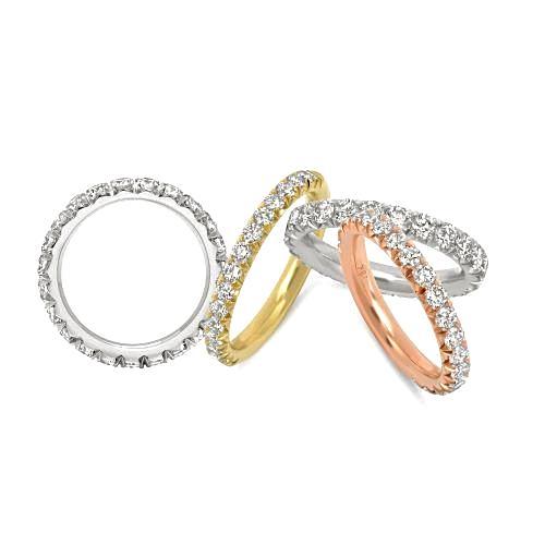 LUCY MALIKA FRENCH PAVÈ DIAMOND ETERNITY RING 1.50ctw